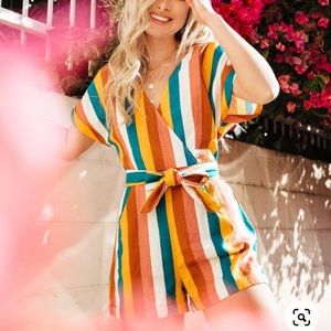 Luca and Grae Postcard from Paradise Romper